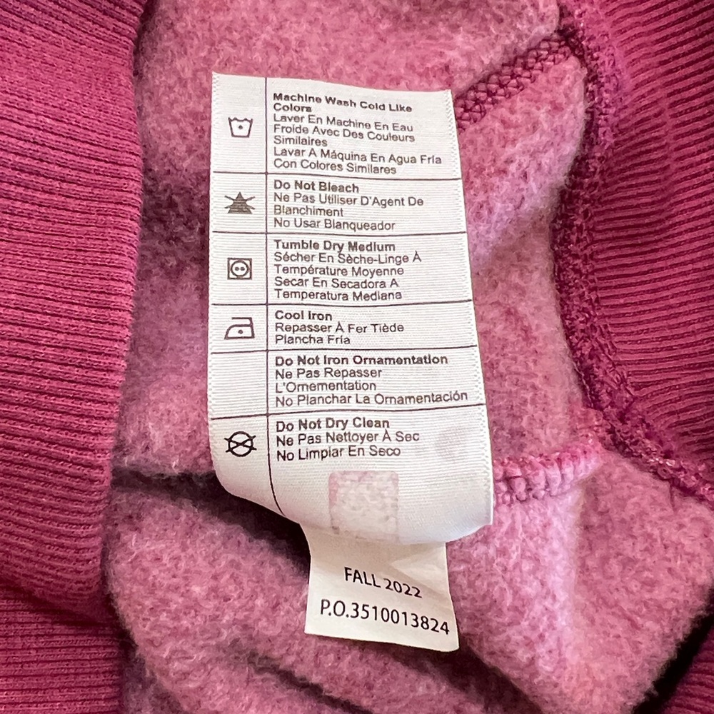 Carhartt Relaxed Fit Logo Sleeve Hoodie Sweatshirt Pink XS - Picture 8 of 11
